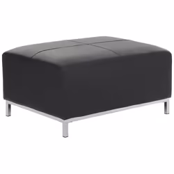 Ottoman OSLO Leather Black
