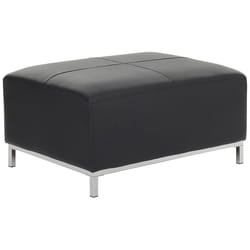 Ottoman OSLO Leather Black