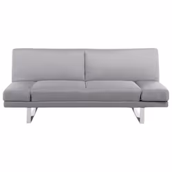 Sofa Bed YORK Fabric Light Grey 2 Seater