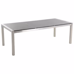 Garden Dining Set 8 Seater GROSSETO Triple Plate Granite Polished Grey