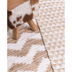 Cotton Area Rug 80 x 150 cm Beige TUNCELI