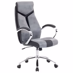 Office Chair Swivel FORMULA Faux Leather Grey