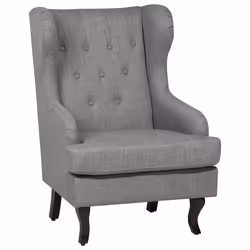 Wingback Chair ALTA Fabric Grey