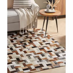 Rug CESME 160 x 230 cm Leather Multicolour