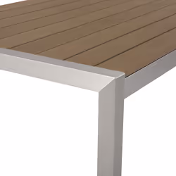 Garden Dining Set 6 Seater VERNIO Brown