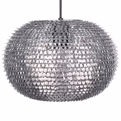 Oval Pendant Lamp Silver REINE