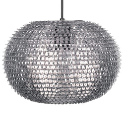 Oval Pendant Lamp Silver REINE