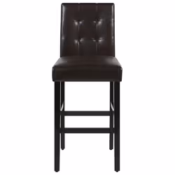 Bar Chair MADISON Faux Leather Dark Brown