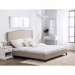 Upholstered bed - 160x200 cm - MONTPELLIER beige
