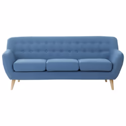 Sofa MOTALA Fabric Blue 3 Seater