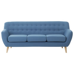 Sofa MOTALA Fabric Blue 3 Seater