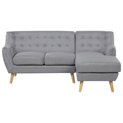 Corner Sofa MOTALA Fabric Light Grey 3 Seater Left Hand