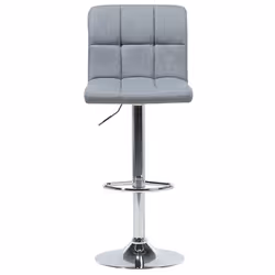 Set of 2 Bar Chairs MARION Swivel Light Grey