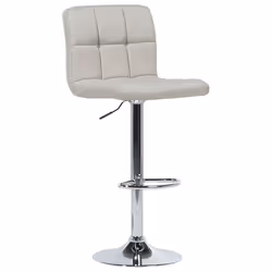 Set of 2 Bar Chairs MARION Swivel Light Beige
