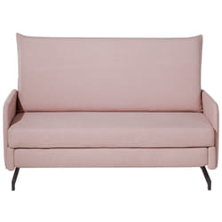 Sofa Bed BELFAST Fabric Pink 2 Seater