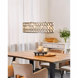 Crystal Oval Pendant Lamp TENNA