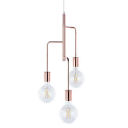 3 Light Pendant Lamp Copper BOGNA