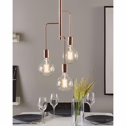 3 Light Pendant Lamp Copper BOGNA