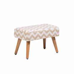 Footstool Fabric Beige TAKOMA