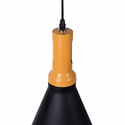 Metal Pendant Lamp Black MACKENZIE