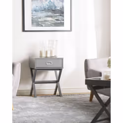 1 Drawer Bedside Table MONROE Grey
