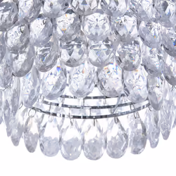 Crystal Pendant Lamp Silver SAUER