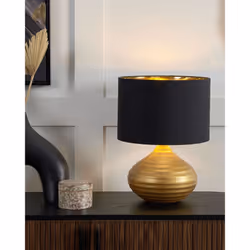 Table Lamp KUBAN Ceramic Gold