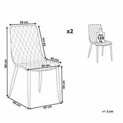 Set of 2 Dining Chairs MONTANA Faux Leather White