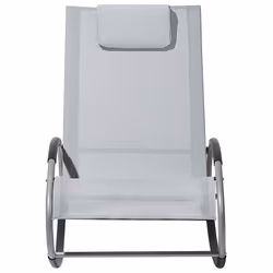Rocking Sun Lounger CAMPO Fabric Grey