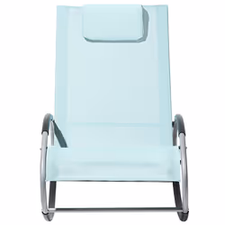Rocking Sun Lounger CAMPO Metal Light Blue