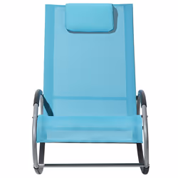 Rocking Sun Lounger CAMPO Metal Turquoise