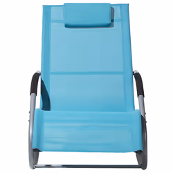 Rocking Sun Lounger CARANO Metal Turquoise