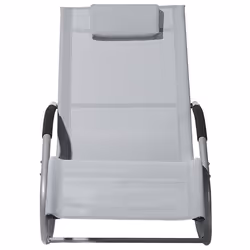 Rocking Sun Lounger CARANO Metal Grey