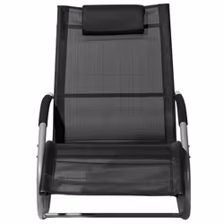 Rocking Sun Lounger CARANO Metal Black