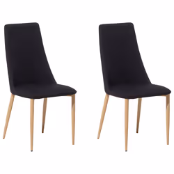 Set of 2 Dining Chairs CLAYTON Black
