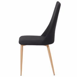 Set of 2 Dining Chairs CLAYTON Black