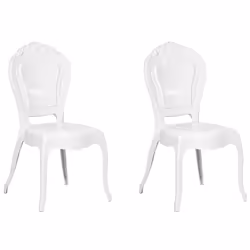 Set of 2 Dining Chairs VERMONT White