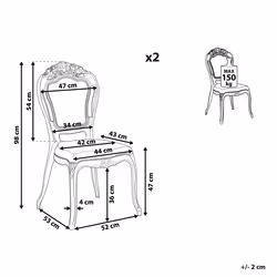 Set of 2 Dining Chairs VERMONT White