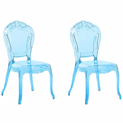 Set of 2 Dining Chairs VERMONT Light Blue