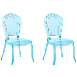Set of 2 Dining Chairs VERMONT Light Blue