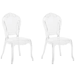 Set of 2 Dining Chairs VERMONT Transparent