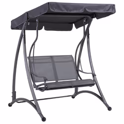 Patio Swing TESERO Metal Grey