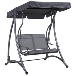 Patio Swing TESERO Metal Grey