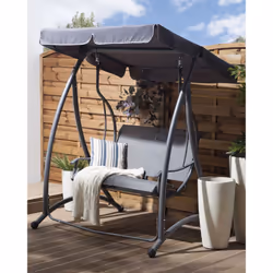 Patio Swing TESERO Metal Grey