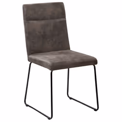 Set of 2 Dining Chairs NEVADA Dark Grey
