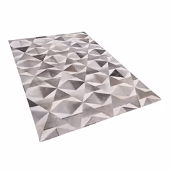 Area Rug 160 x 230 cm Leather Grey ALAKA