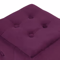 Velvet Pouffe Dark Purple WISCONSIN