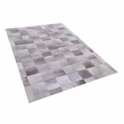 Area Rug 160 x 230 cm Leather Grey ALACAM