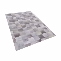 Area Rug 140 x 200 cm Leather Grey ALACAM