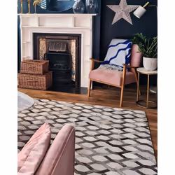 Rug AYDIN 140 x 200 cm Leather Grey